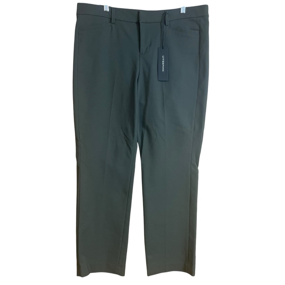 Liverpool Dark Olive Boot Cut Pants
